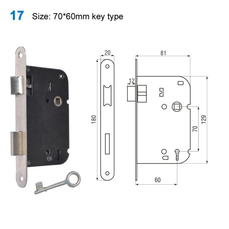 South American Classic Key Mortise Lock For Interior Doors 70X60mm ...