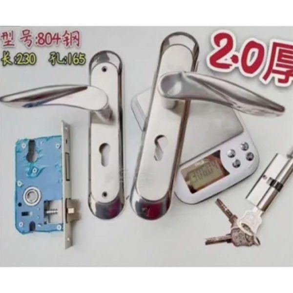 19-5-NBM,Chinese Size Lock ,Plate Lock Set,Satin Nickel,Aluminium,,Chinese Door Lock,Lock Set With 50mm Mortise Lock Body 70mm Chinese Cylinder 3 Computer Keys70mm*29mm,70mm*29mm,19-5-NBM