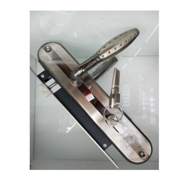 User-Friendly Aluminium Door Handle And Lock Set - Steel Plate Ease