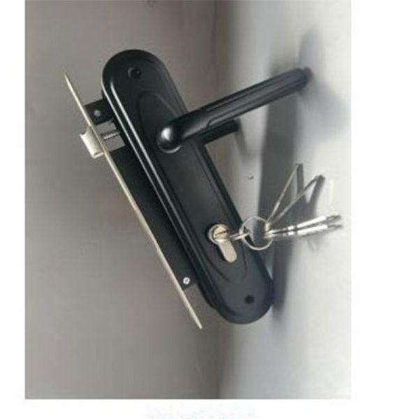 Adjustable Aluminium Door Handle Lock Set - Steel Plate Flexibility