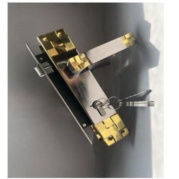 Architectural Aluminium Door Handle And Lock Set - Steel Mounted