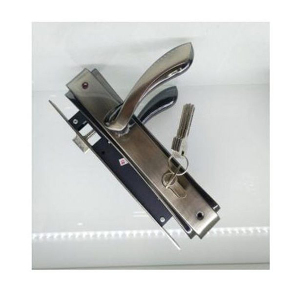 Wind-Resistant Aluminium Door Handle Lock Set - Steel Plate Sturdy