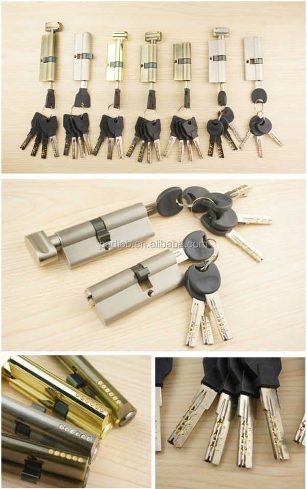 Mortise  Profile Cylinder Best Classical Design European Style Aluminum  Lock Cylinder With Computer Key Computer Key Antique Brass - Image 4
