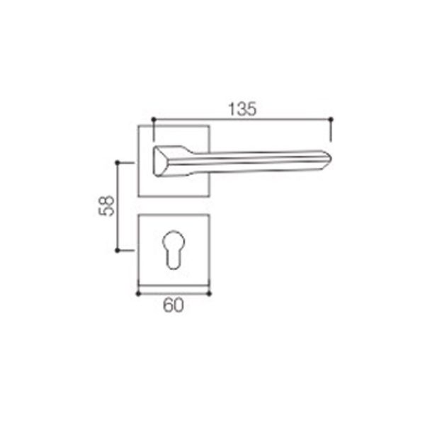 Zinc Alloy Zamak Rosette Door Handle - Image 2