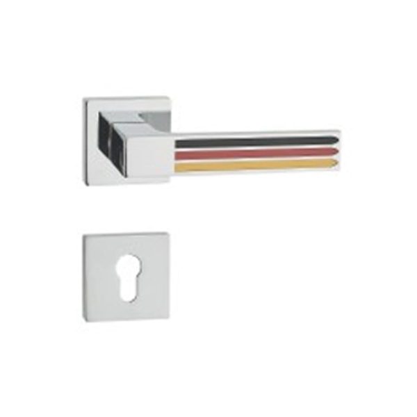 Sunset Gold Zinc Alloy Door Handle - Warm Zamak Rosette - Image 4