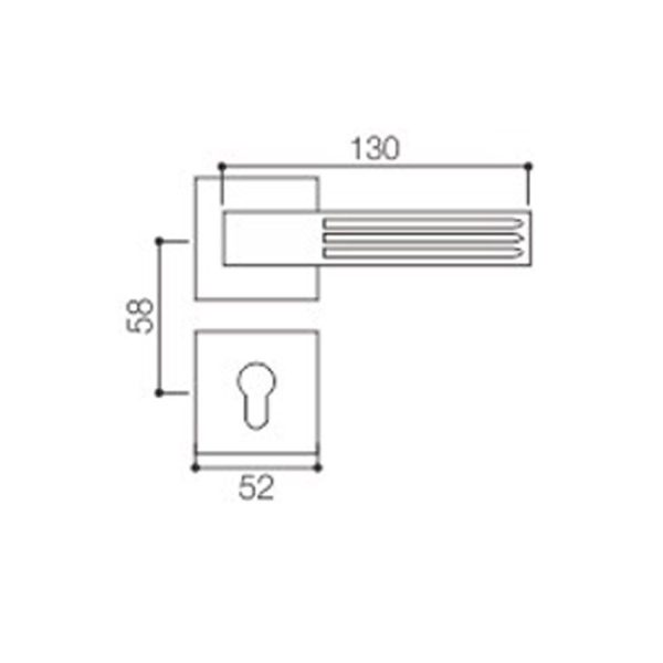 Sunset Gold Zinc Alloy Door Handle - Warm Zamak Rosette - Image 2
