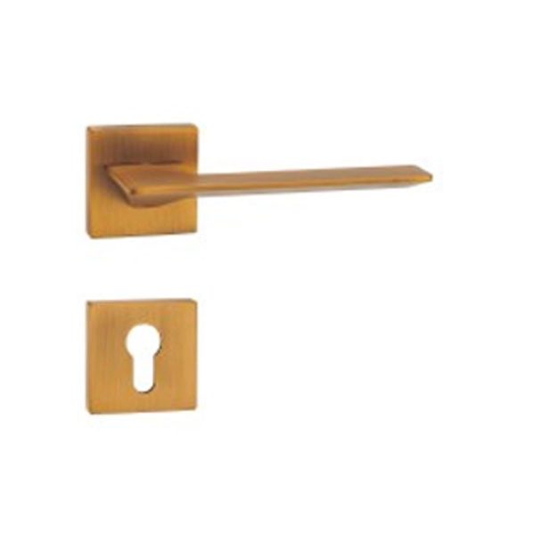 Zinc Alloy Zamak Door Handle With Rosette Design - Image 3