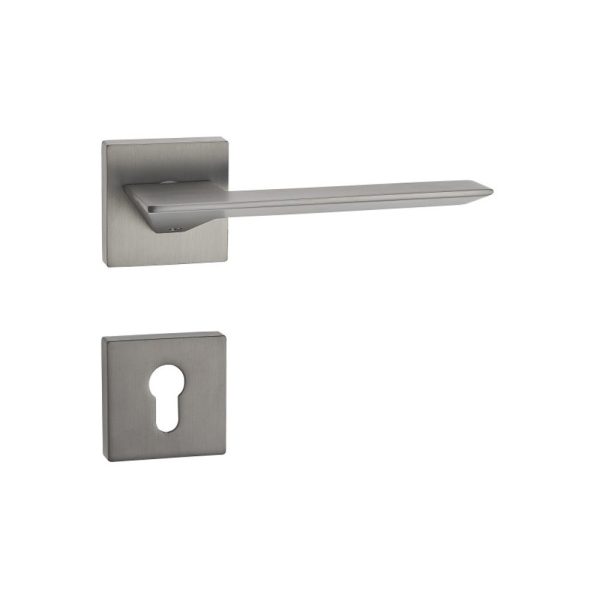 Zinc Alloy Zamak Door Handle With Rosette Design