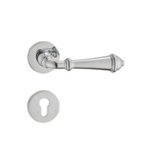 Ebony Black Zinc Alloy Door Handle - Dramatic Zamak Rosette - Image 5