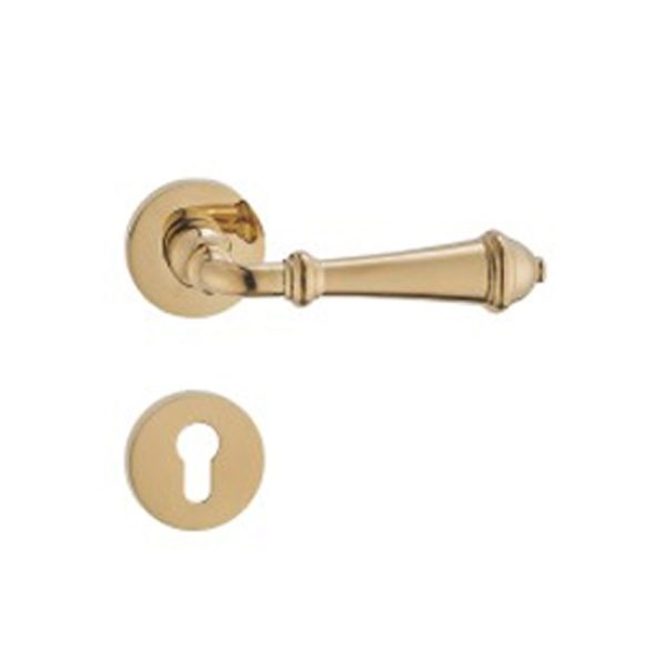 Ebony Black Zinc Alloy Door Handle - Dramatic Zamak Rosette - Image 4