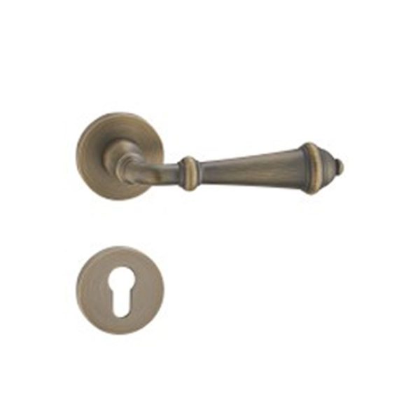 Ebony Black Zinc Alloy Door Handle - Dramatic Zamak Rosette - Image 3