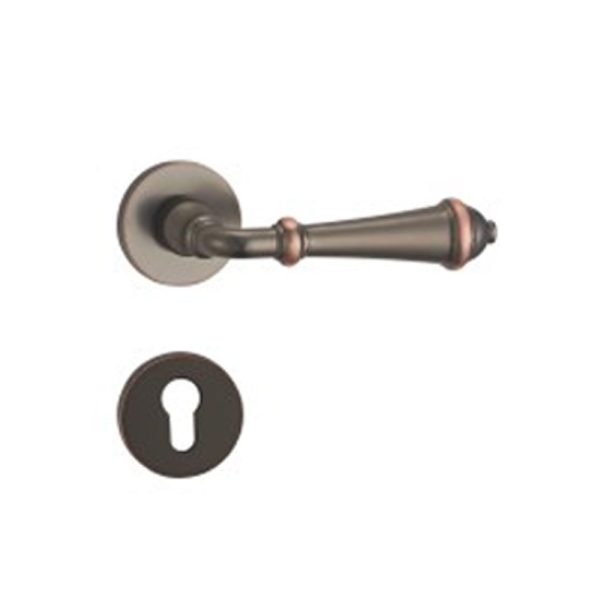 Ebony Black Zinc Alloy Door Handle - Dramatic Zamak Rosette - Image 6