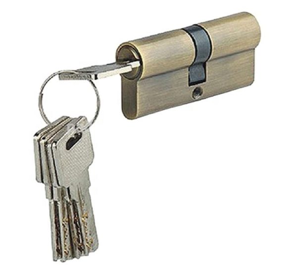 Mortise  Profile Cylinder Best Classical Design European Style Aluminum  Lock Cylinder With Computer Key Computer Key Antique Brass