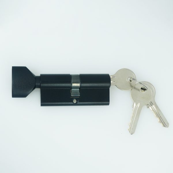 70MM(35+35)Key-Knob normal Cylinder,
Aluminum shell with Brass core,
With fan-shaped Aluminium knob
3 brass keys,
Black,
Screw size M5*55MM