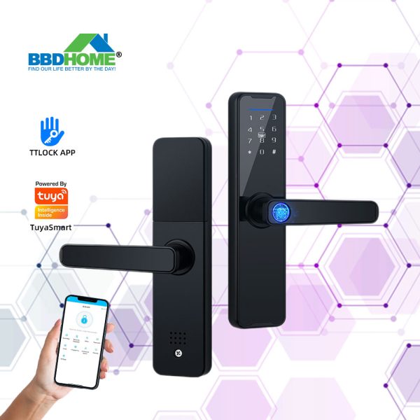K7 SMART DOOR LOCK 
Black
Aluminum Alloy
UNLOCKWAY:TTLOCK APP+FINGERPRINT+PASSWROD+2 CARDS+2 KEYS