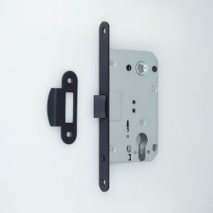 XB 8550PVC(410AGB) MIDDLE LATCH Cylinder hole Lock Body,
Black