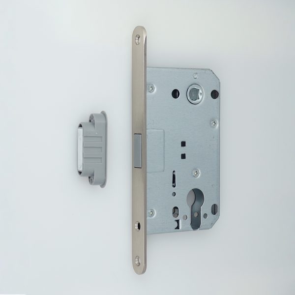 XB 8550 (410 AGB Type) MIDDLE LATCH Cylinder hole Magnet Lock body,
Satin Nickel,
