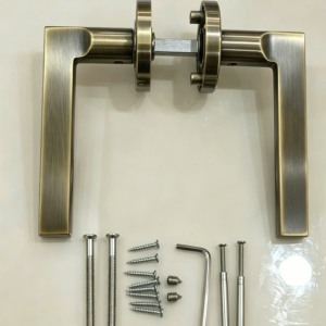 A56 Aluminium handle zinc rosette,AB,2 B2B screw holes M5,Hole distance 38mm,right handle open